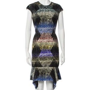 Peter Pilotto Pek Dress - Silk Printed Midi Dress, US 6, UK 10